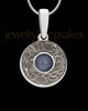 Solid 14K White Gold Round Smoky Ash Jewelry