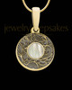 Solid 14K Gold Round Arcadia Ash Jewelry