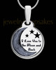 Solid 14K White Gold Moon and Back Ash Jewelry