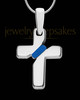 Solid 14K White Gold Clear Waters Cross Ash Jewelry