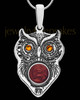 Solid 14K White Gold Birthstone Owl Ash Jewelry