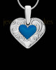 Solid 14K White Gold Sylvia Heart Ash Jewelry