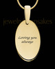 Clevenger Oval Gold Plated Ash Jewelry