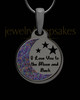 Moon and Back Black Finish with Black Blaze Opal Ash Jewelry