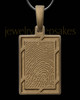 Thumbprint Framed Rectangle Bronze Finish Pendant