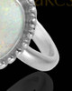 Ladies Carrollton Crushed Linen Opal Silver Ash Ring