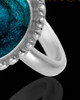 Ladies Carrollton with Teal Silver Ash Ring