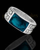 Men's Lennox with Teal Silver Ash Ring