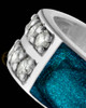 Men's Lennox with Teal Silver Ash Ring