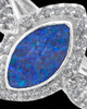 Ladies Prentiss Ocean Tide Opal Silver Ash Ring