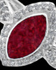 Ladies Prentiss Garnet Pearl Opal Silver Ash Ring