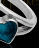 Ladies Finchley with Teal Silver Ash Ring