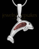 Solid 14K White Gold Dainty Dolphin with Berry Ash Jewelry