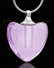 Ash Pendant Lavender Heart Glass Locket