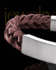 Men's Stainless Resolute Bracelet With Brown Band Keepsake Jewelry