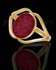Solid 14K Gold Ladies Yardley Garnet Pearl Opal Ash Ring