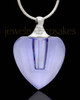 Cremation Jewelry Lavender Charmed Heart Glass Locket