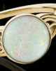 Solid 14K Gold Ladies Abigail Crushed Linen Opal Ash Ring