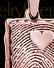 My Love Rose Gold Plated Rectangle Thumbprint With Signature Pendant