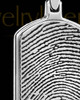 Solid 14k White Gold Dog Tag Thumbprint With Signature Pendant