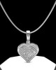 Sterling Silver Heart Thumbprint With Signature Pendant