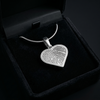 Sterling Silver Heart Thumbprint With Signature Pendant