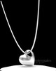 Sterling Small Natural Heart Permanently Sealed Cremation Pendant