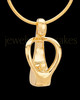 Gold Plated Parental Love Permanently Sealed Cremation Pendant