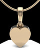 Gold Plated Gentle Heart Permanently Sealed Waterproof Pendant