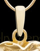 Gold Plated Spooled Heart Permanently Sealed Jewelry