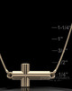 Solid 14k Gold Horizontal Cross Permanently Sealed Keepsake Jewelry