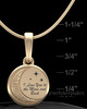 Solid 14k Gold Moon and Back Permanently Sealed Keepsake Jewelry