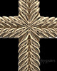 Solid 14k Gold Braided Cross Permanently Sealed Keepsake Jewelry