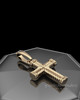 Solid 14k Gold Braided Cross Permanently Sealed Keepsake Jewelry