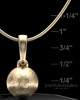Solid 14K Gold Spherical Permanently Sealed Keepsake Jewelry