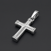 Sterling Silver Braided Cross Permanently Sealed Waterproof Keepsake Jewelry