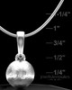 Sterling Silver Spherical Permanently Sealed Keepsake Jewelry