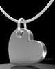 Sterling Silver Angled Heart Permanently Sealed Keepsake Jewelry