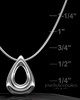 Sterling Silver Permanently Sealed Teardrop Keepsake Jewelry