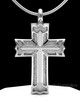 Solid 14k White Gold Permanently Sealed Jewelry Elysian Cross