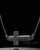 Black Plated Horizontal Cross Permanently Sealed Keepsake Jewelry