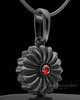 Black Plated Daisy Birthstone Permanently Sealed Keepsake Jewelry