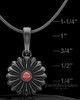 Black Plated Daisy Birthstone Permanently Sealed Keepsake Jewelry