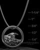 Black Plated Ocean Waves Permanently Sealed Waterproof Keepsake Jewelry