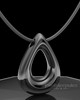 Black Plated Permanently Sealed Teardrop Keepsake Jewelry