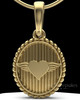 Gold Plated Oval In Love Permanently Sealed Keepsake Jewelry