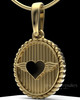 Gold Plated Oval In Love Permanently Sealed Keepsake Jewelry