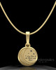 Gold Plated Moon and Back Permanently Sealed Keepsake Jewelry