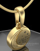 Gold Plated Moon and Back Permanently Sealed Keepsake Jewelry