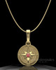 Gold Plated Compass Permanently Sealed Keepsake Jewelry